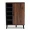 Baxton Studio Idina Walnut Brown and Grey Finished Wood 1-Door Shoe Cabinet 173-10905 - alternate 7